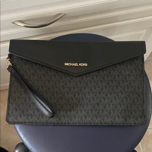 Michael Kors Black Monogram Wristlet